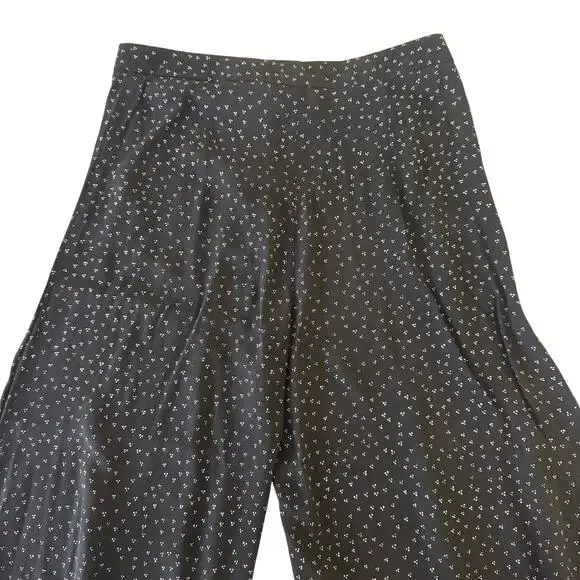 Anthropologie Skirted Wide Leg Pants Black Polka Dot Culottes Skirty Festival 8 - Picture 11 of 16